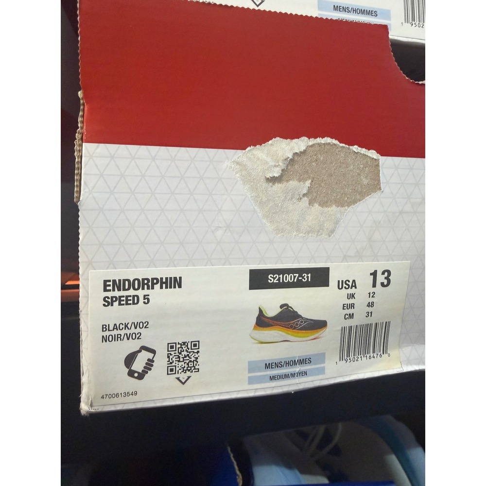 Saucony Endorphin Speed 5 Mens 13 Black VO2 Running Shoes S21007-31 NEW No Lid - Picture 6 of 6